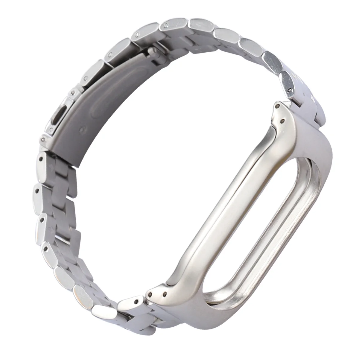 

Stainless Steel Metal Replacement Strap Adjustable Wristband Smart Bracelet Accessories for 2 Silver Durable