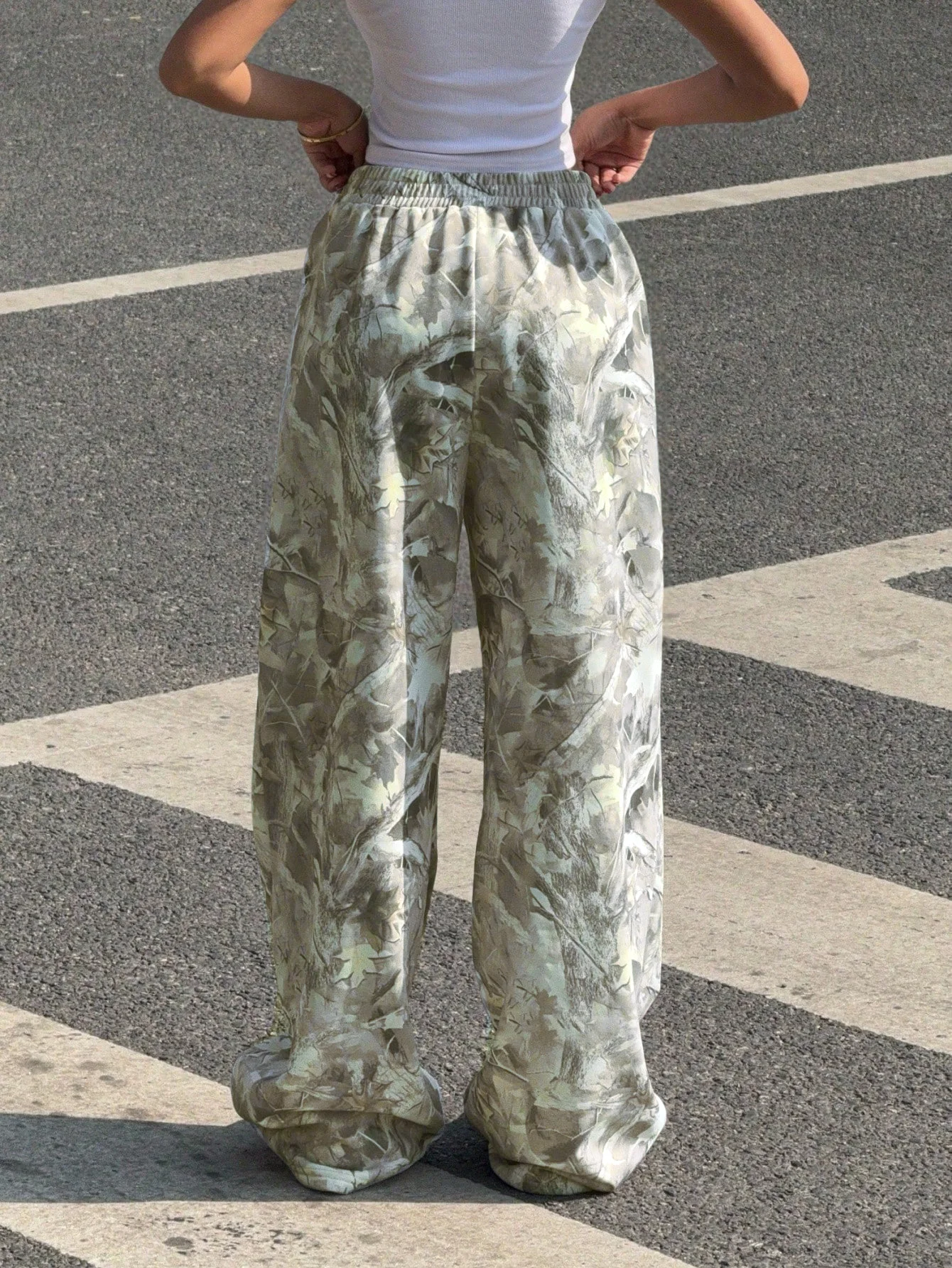 Ladies Full Print Sports Trousers All Season Wear Comfortable Sporty Pants