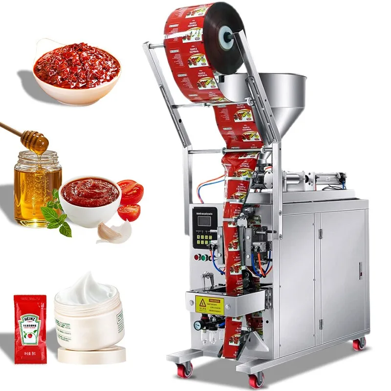 Máquina automática de envasado de ensaladas de 5-50ml, máquina de sellado de pasta de miel y salsa de tomate