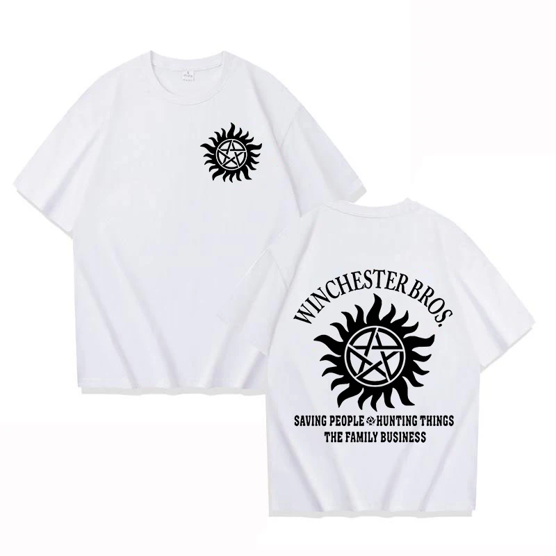 New Hot Supernatural Printed T-shirts Women Men Loose Street T-shirts Harajuku Round Neck T-shirts Summer Short Sleeved Shirts