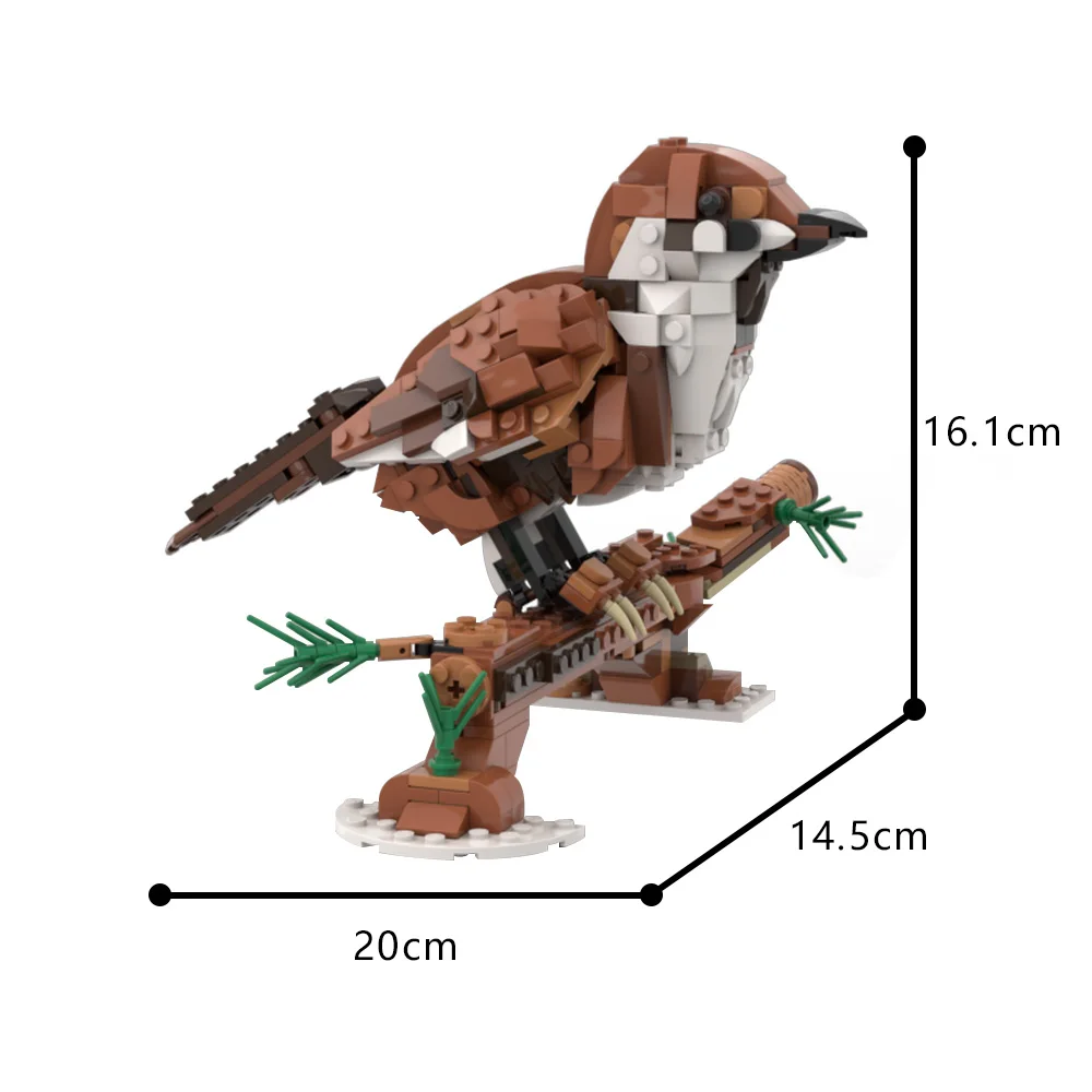 MOC Raven Model Bouwstenen Sets Slimme Raven Zwarte Vogel 3D Huisdecoratie Steentjes STEM Speelgoed Volwassenen Valentijnsdag Cadeau