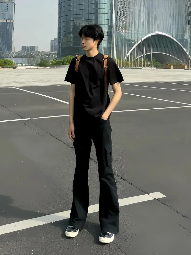 

Мужские летние тонкие прямые джинсы American High Street со средней высотой талии, рабочие брюки удлиненной длины, Cleanfit Sle