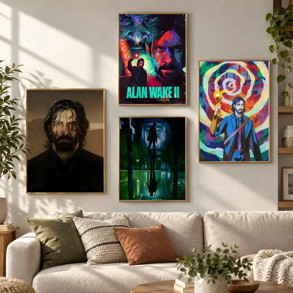 Game A-Alan Wake 2 Poster HD Waterproof Aesthetic Wall For Home Decor Trendy Durable Easy To Apply Art