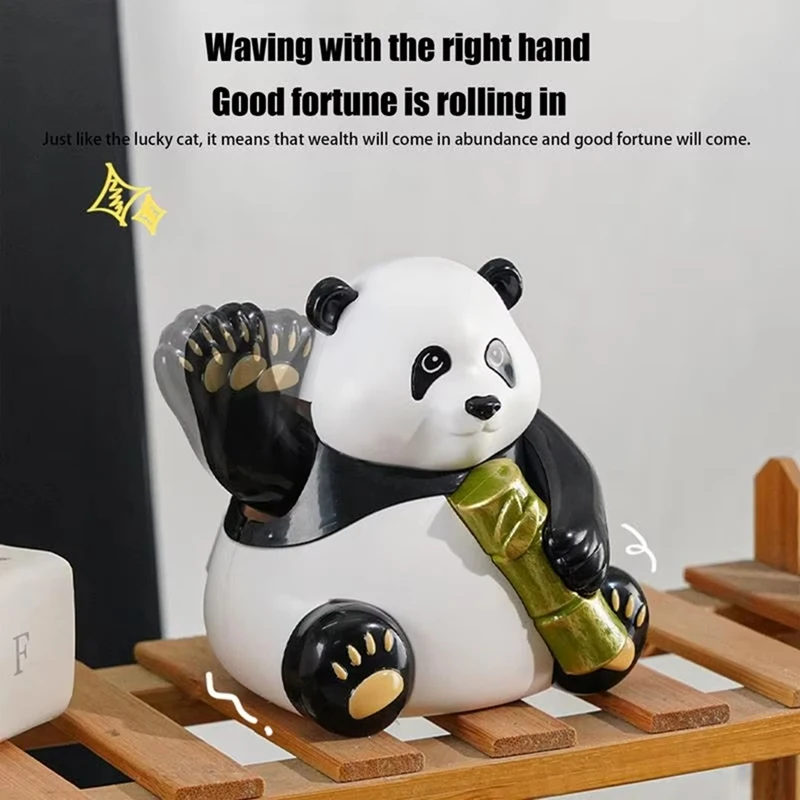 Solar Dancing Toys Solar Panda Bear Bobblehead Collectible Figurines Car Dashboard Decor Panda Desk Accessories Office