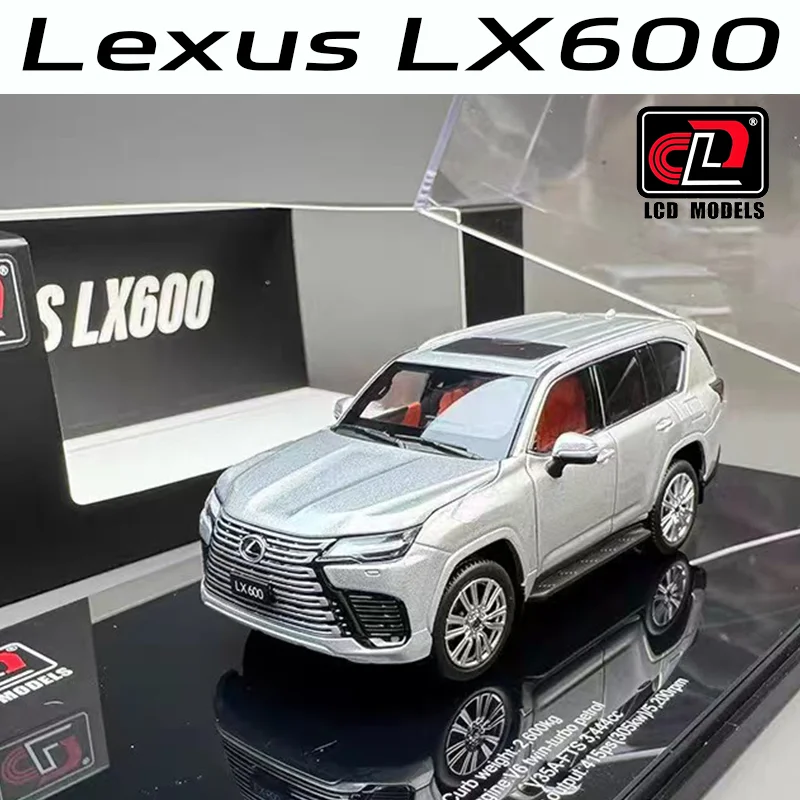 LCD 1/43 Lexus LX600 Model Auta z Odlewu Stopu, Kolekcja Zabawek Samochodowych, Prezent na Boże Narodzenie dla Chłopca