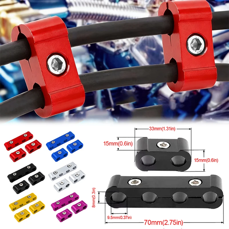 3pcs/set Car Spark Plug Electrical Wire Clamp Kit Water Pipe Wire Harness Organizing Clamp For 8-10mm