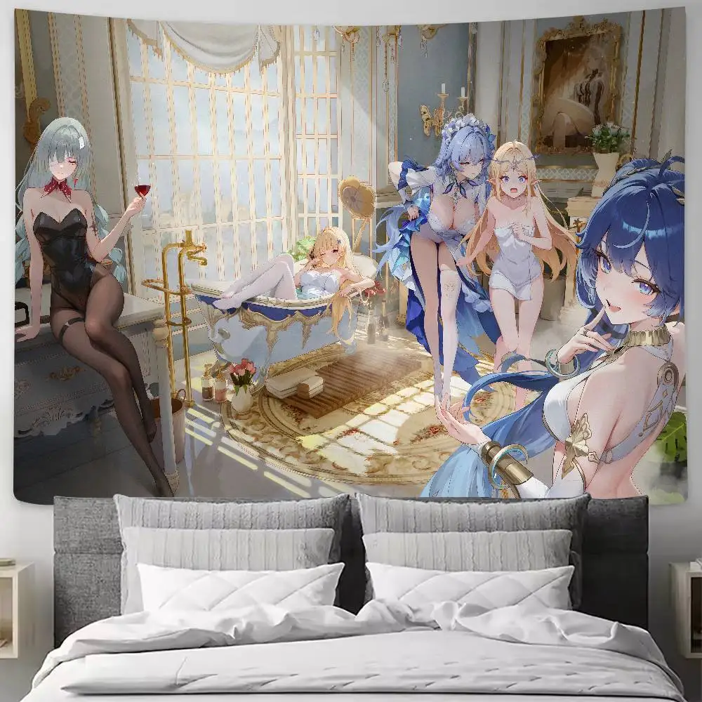 Hot Gilr Fashion Video Game Wuthering Waves Tapestry Popular Room Decoration Wall Tapestry Art Room Home Decor Wall Art Decor