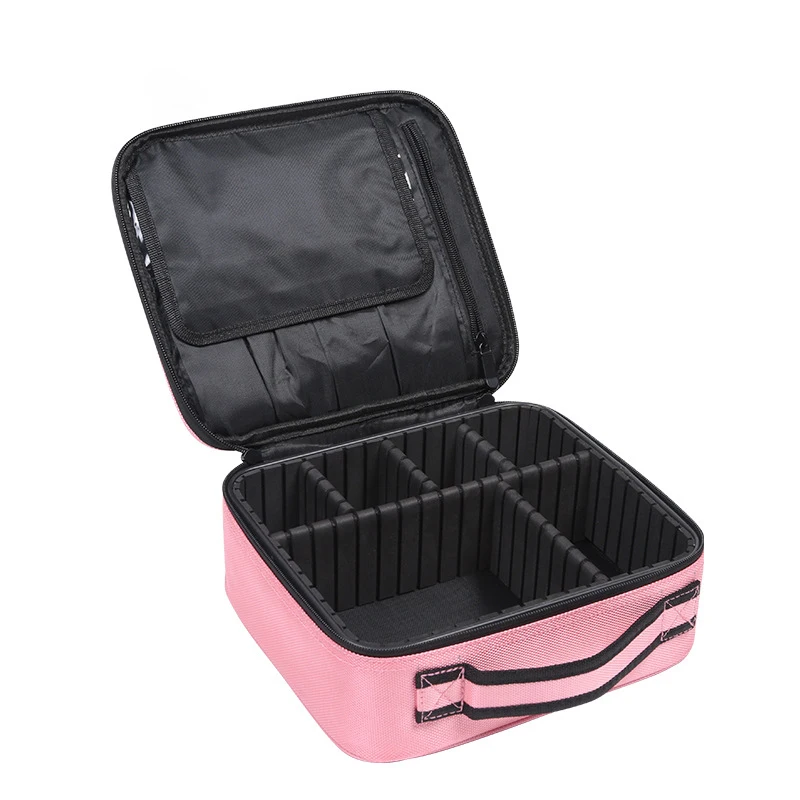 Oxford Cosmetic Cases Women Portable Zipper Make Up Handbags Organizer Storage Boxes Interior Compartment Beauty Makeup Bags