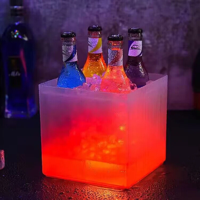 With LED Light Bluetooth Party Supplies Nightclubs Drinks KTV Portable Ice Bucket Color Changing Kitchen Tools