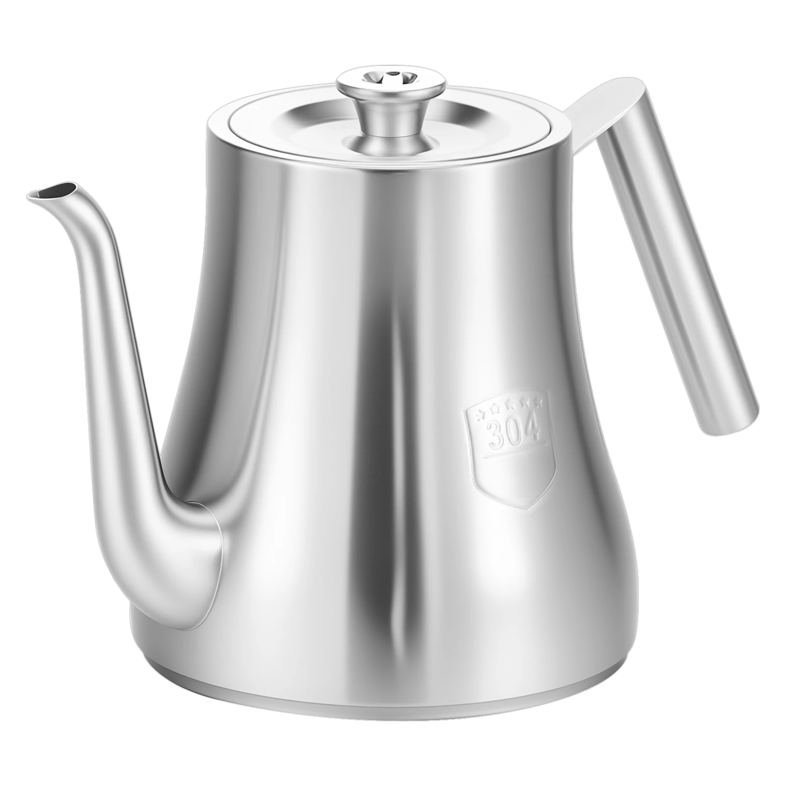 

Stainless Steel Tea Pot 2000ml Large Capacity Metal Water Kettle with Removable Infuser Ergonomic for Induction Cookers Gas