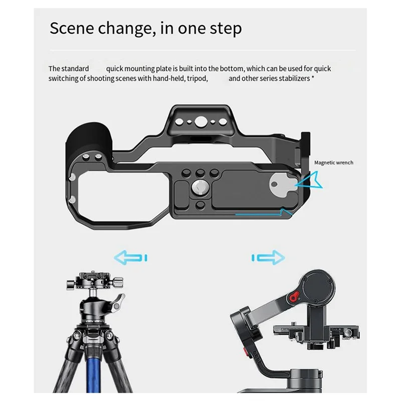 

For Nikon ZF Dedicated Camera Cage Expansion Frame Handheld Metal Vertical Expansion Frame Stabilizer Accessories-TCES