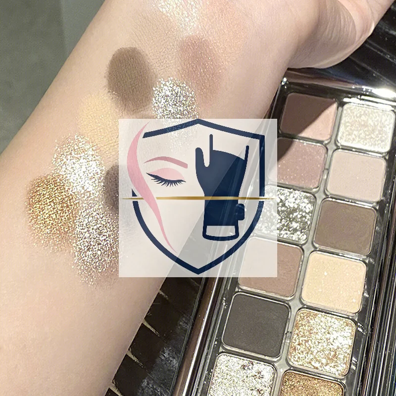 DIKALU 12 色グリッターアイシャドウパレット光沢のあるファッショナブルなアイメイクセメントカラー長期的なアイシャドウパレット化粧品