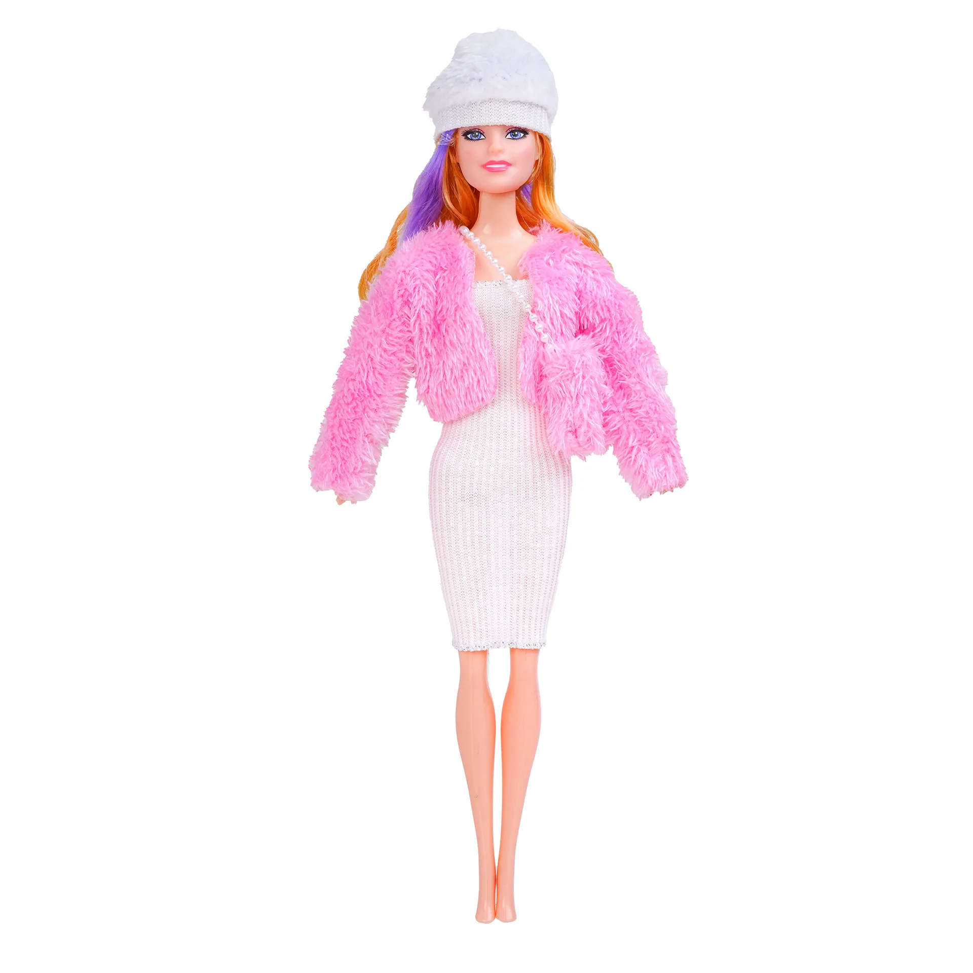 Moda elegante abiti da festa 30 cm vestiti per bambole abbigliamento casual vestiti per le bambole maglione cappotto cappello set accessori fai da te per bambole 1/6