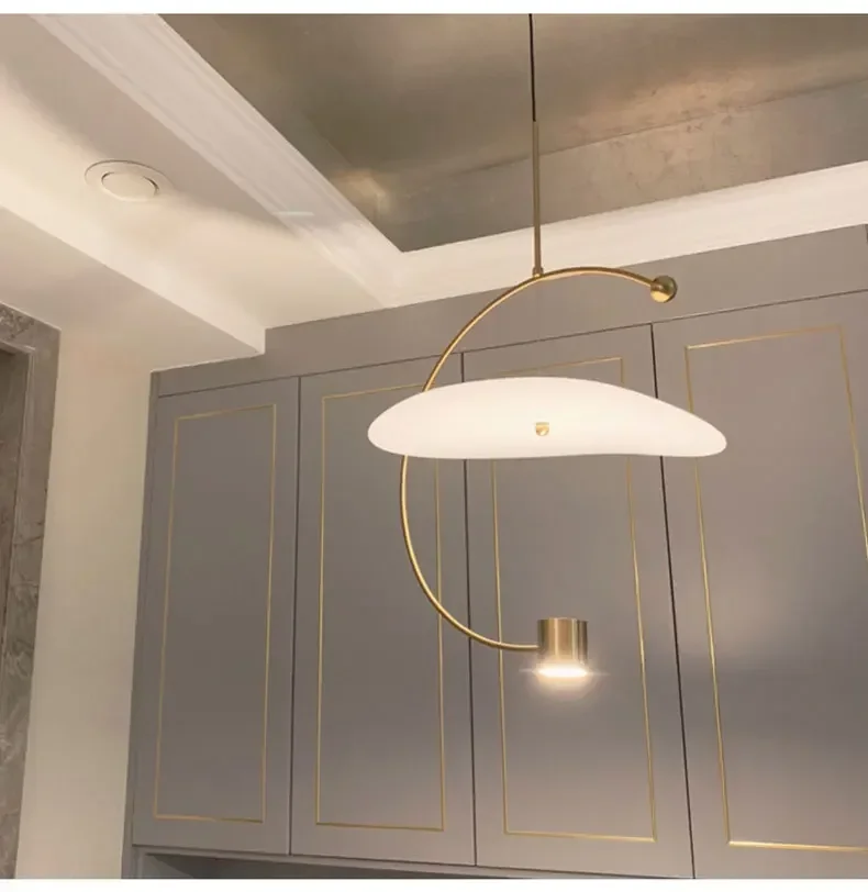 Nordic led pintura pingente de luz ferro ouro decoração para casa restaurante quarto sala estar jantar acrílico pendurado luminária