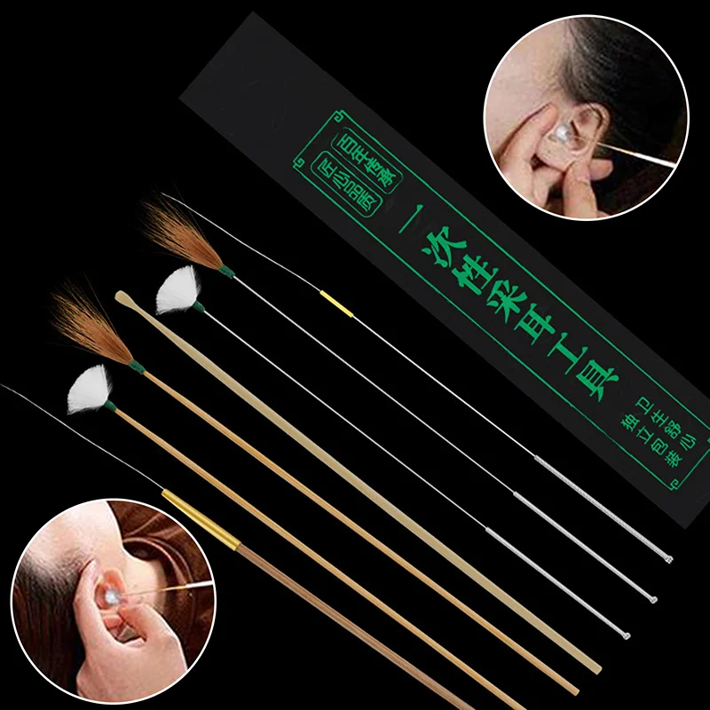 5/6pcs Feather Ear Pick Wax Remover Curette Ear Dig Tool Spoon Cleaner Stick Ear Dig Tools Ear Care Massage Relaxing[ZYA][ZYA]