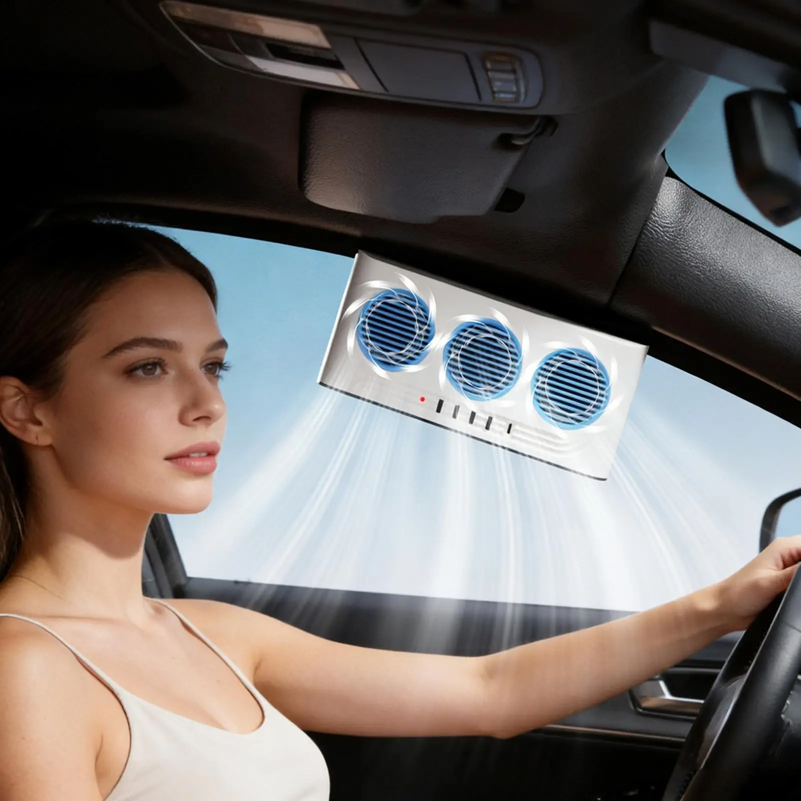 

Вентилятор для автомобиля с 3 выходами, работающий от солнечной энергии, для охлаждения и вытяжки воздуха из окон автомобиля, для фургонов, внедорожников, грузовиков, автодомов, для поездок по шоссе, дорожных поездок и ежедневного вождения