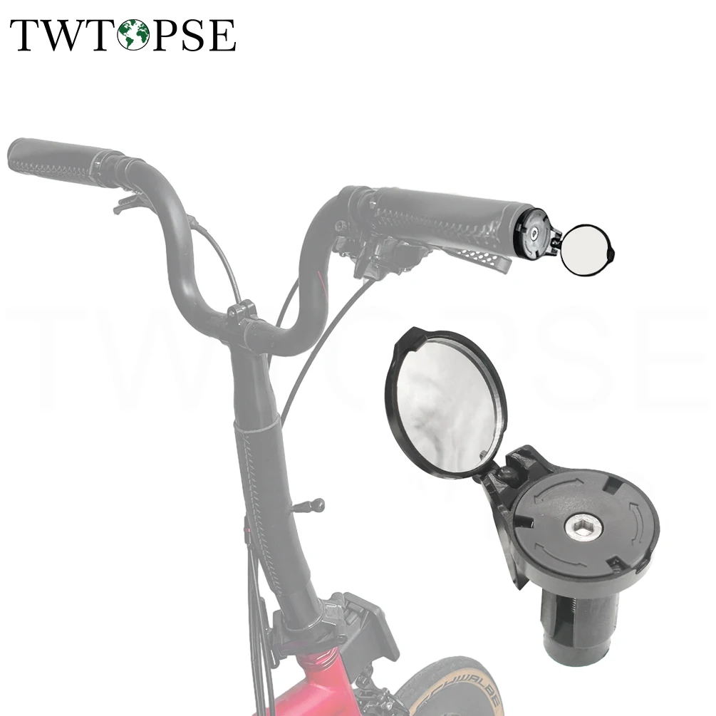 TWTOPSE Cycling Bike Bicycle Mirrors For Brompton Filding Bike Aline Cline Pline Premium Rearview Safe Steering Mirror Accessory