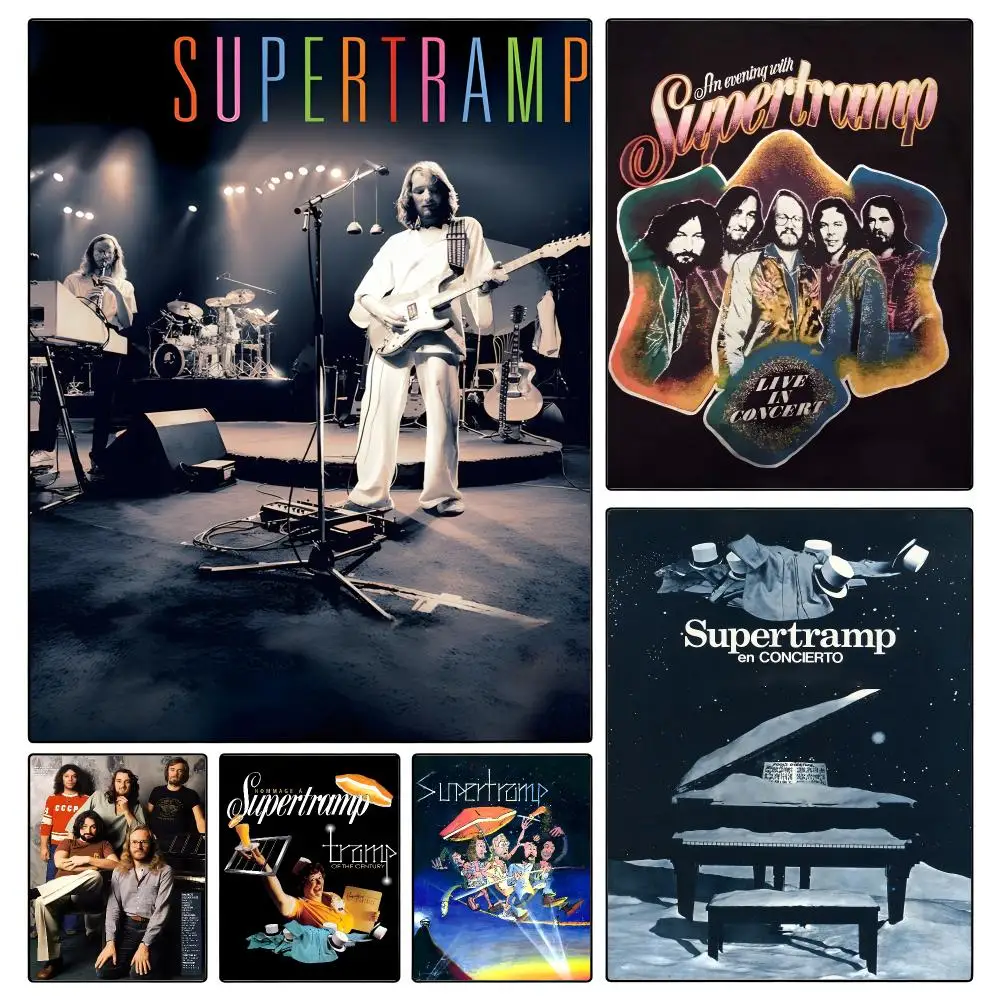 band Supertramp Poster Poster Waterproof HD Unframed Self‑Stick Decor Wall Art for Home Room Decoration Gift