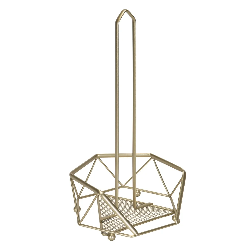 الجيود حامل المناشف الورقية قائم بذاته إطار حديد متين مقاومة للصدأ أنيق كونترتوب تخزين منظم مطبخ حديث