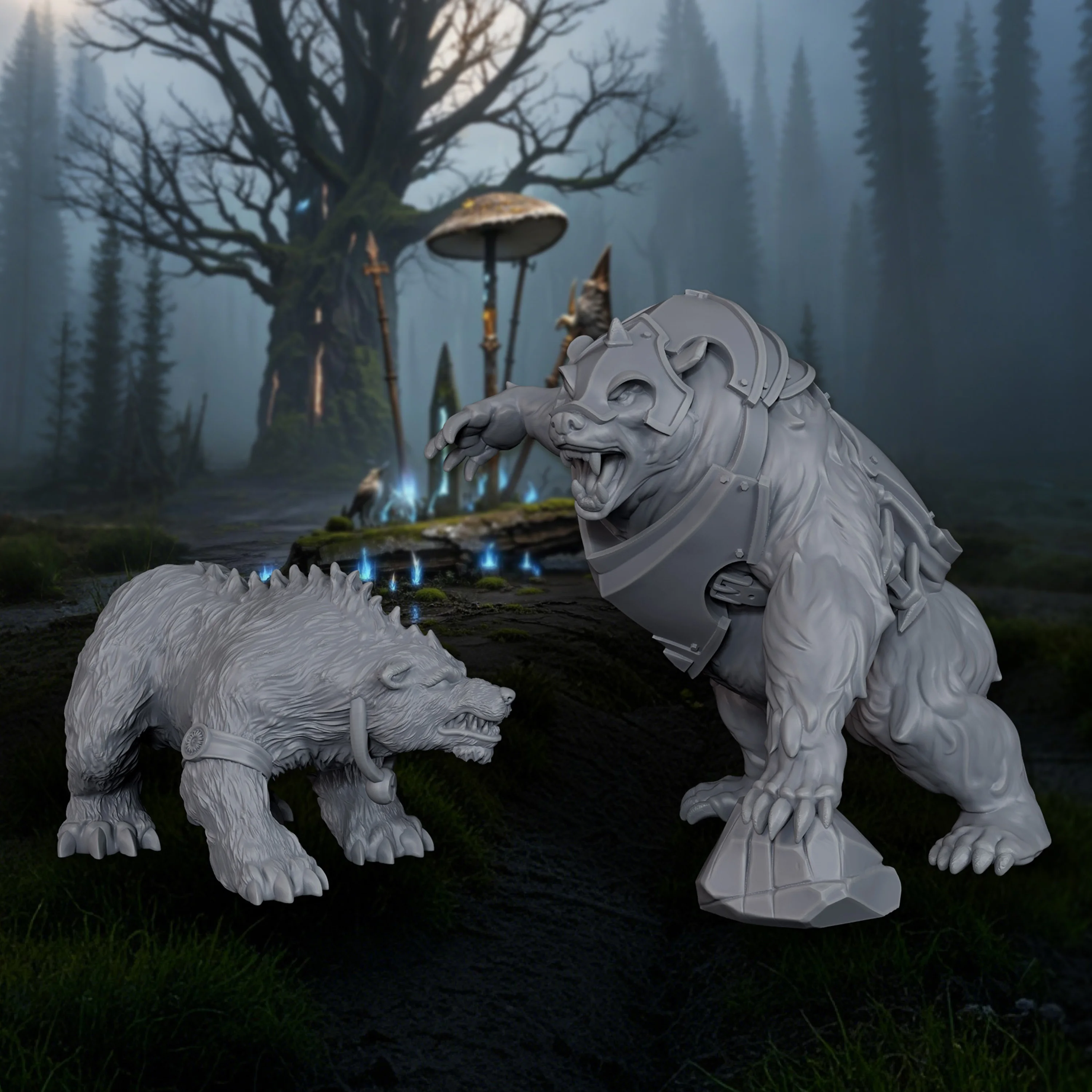 conjunto-de-2-miniaturas-de-urso-de-batalha-blindado-–-figuras-de-resina-de-fantasia-para-campanhas-e-terrenos-de-ttrpg-–-modelos-altamente-detalhados-nao-pintados