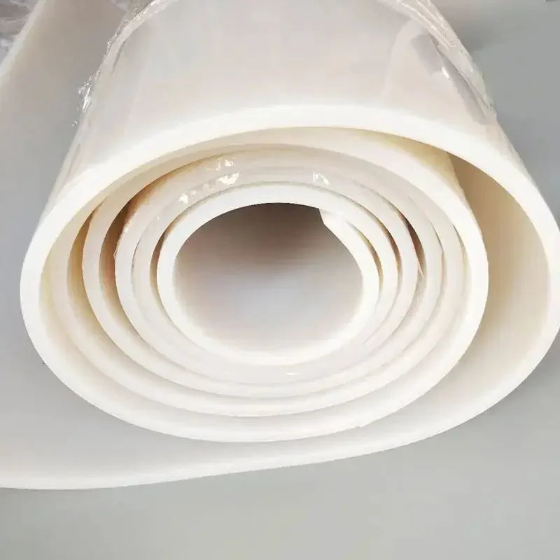 1.5mm/2mm/3mm/4mm/5mm/6mm/8mm High Quality milky white Silicone Rubber Sheet For heat Resist Cushion Size 500x500mm