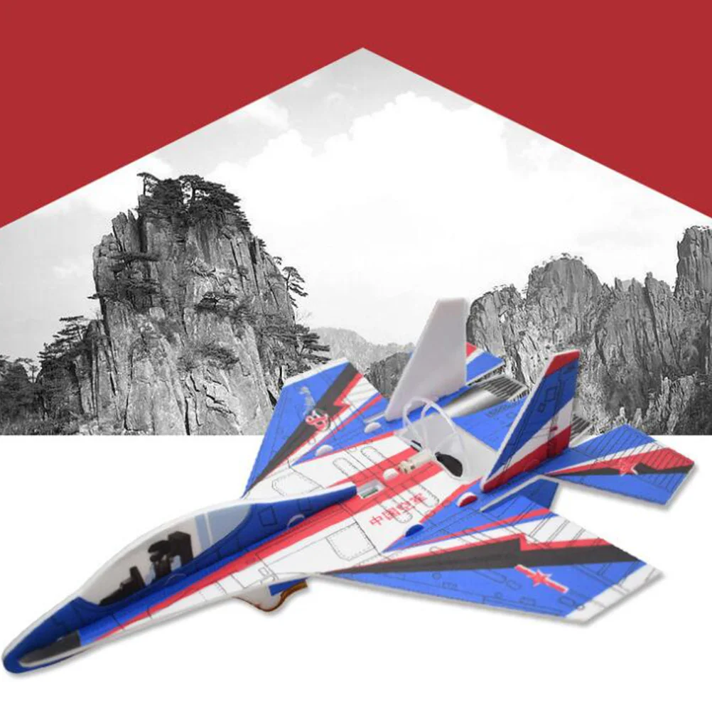 Children's Airplane Model Hand Throw Fighter Aircraft Flying Glider USB Charging Toss Electric Throwing