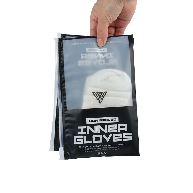 Custom.Custom Recyclable Packaging Clothing Bags Frosted Ziplock Resealable Bags Custom Logo Printed Plastic Package fo