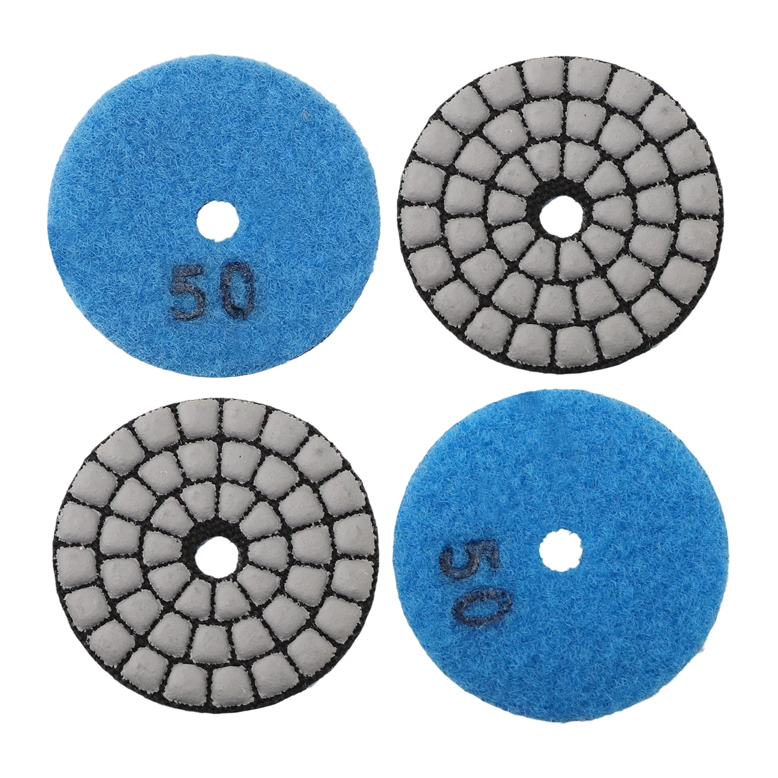 4pcs 2Inch 50mm Polishing Pads Wet/Dry For Sanding Marble Granite Stone Concrete Abrasive Grinding Set