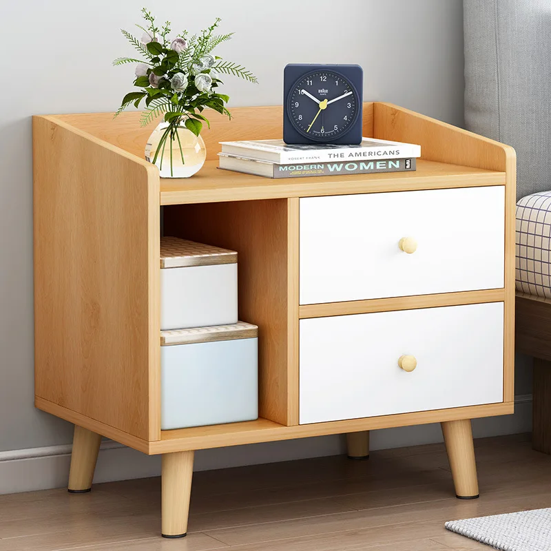 

Simple bedside table storage rack, simple modern Nordic style bedroom multifunctional storage cabinet, small bedside cabinet