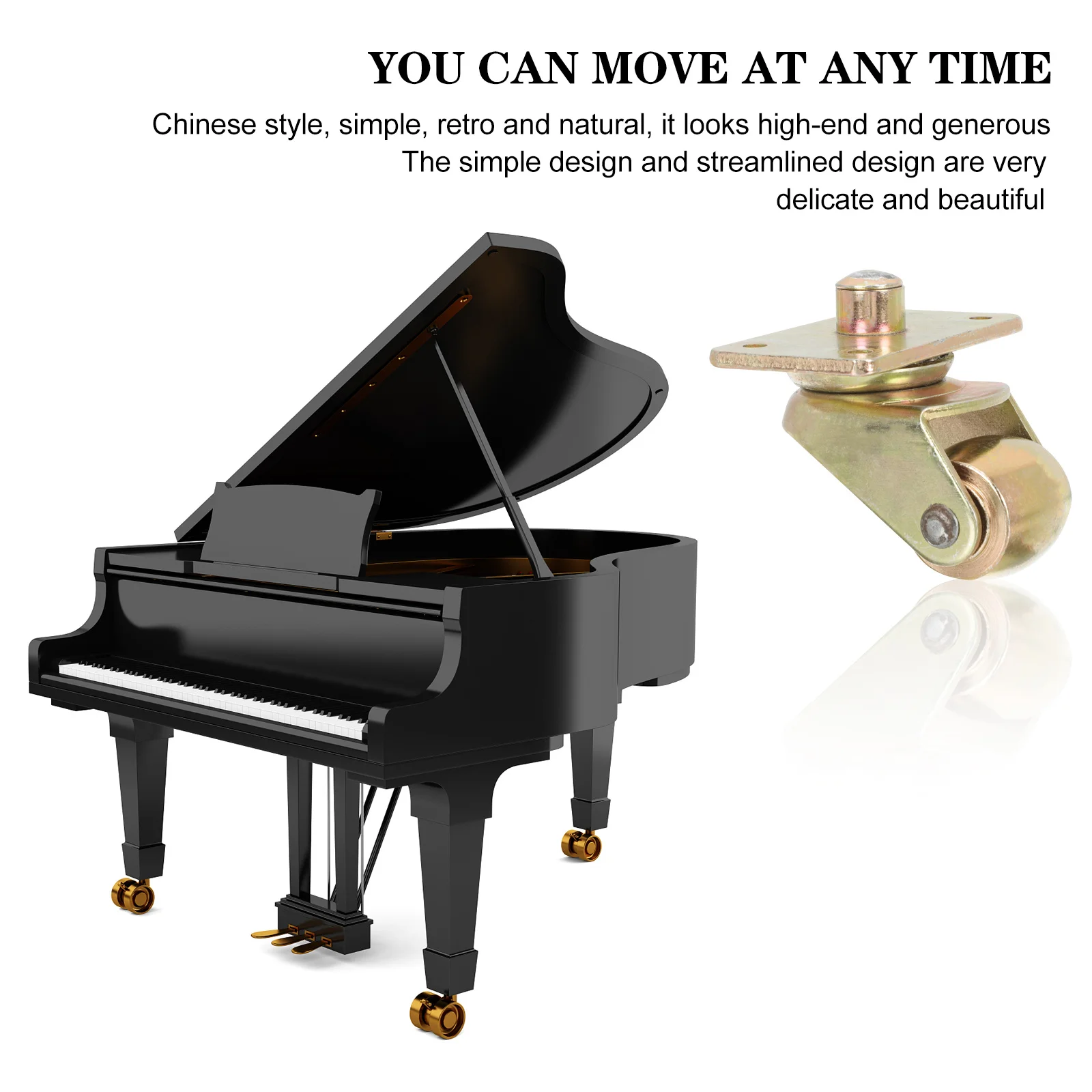 

Caster High Hardness Steel Roller Strong Stability Replacement For Upright Piano Moving Metal Wheel Piano Accessories