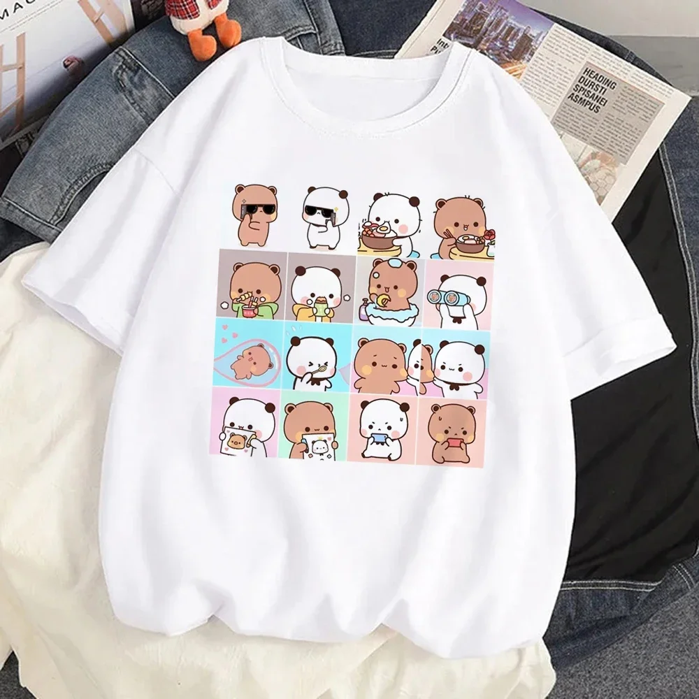 Bubu Dudu T Shirt Women Kawaii Cartoon Y2k Punk Funny T-shirt Hip Hop Unisex Streetwear Harajuku Anime Tshirt Female Clothing