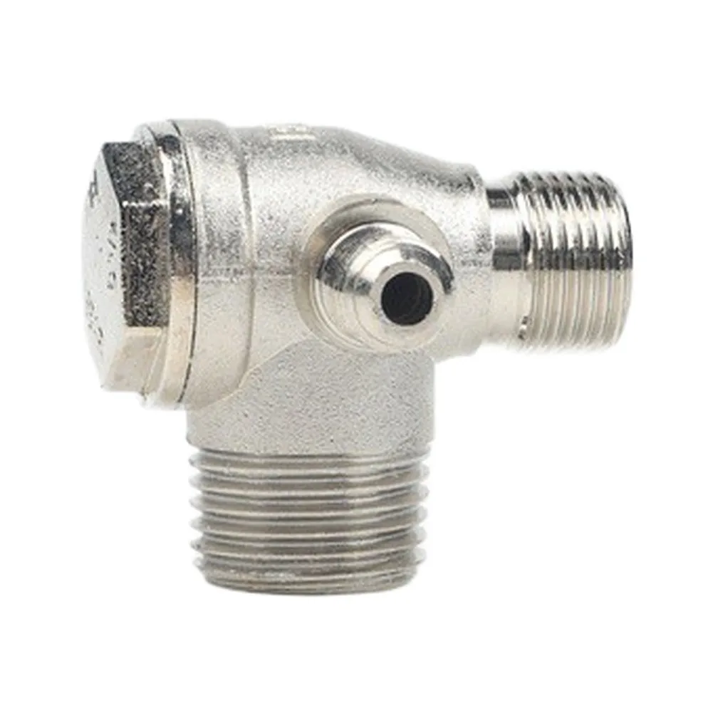 Air Compressor Check Valve Male Thread Diameter 20 16 10mm Parts Replacement Silver 1 Pcs 3 Male Thread Connectors