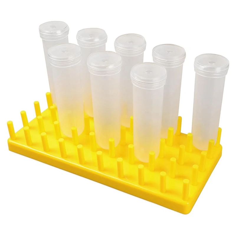 8Pcs 50Ml Large Floral Tubes With Rack Holder For Milkweed Leaf, Stem And Flower Cutting Easy Install