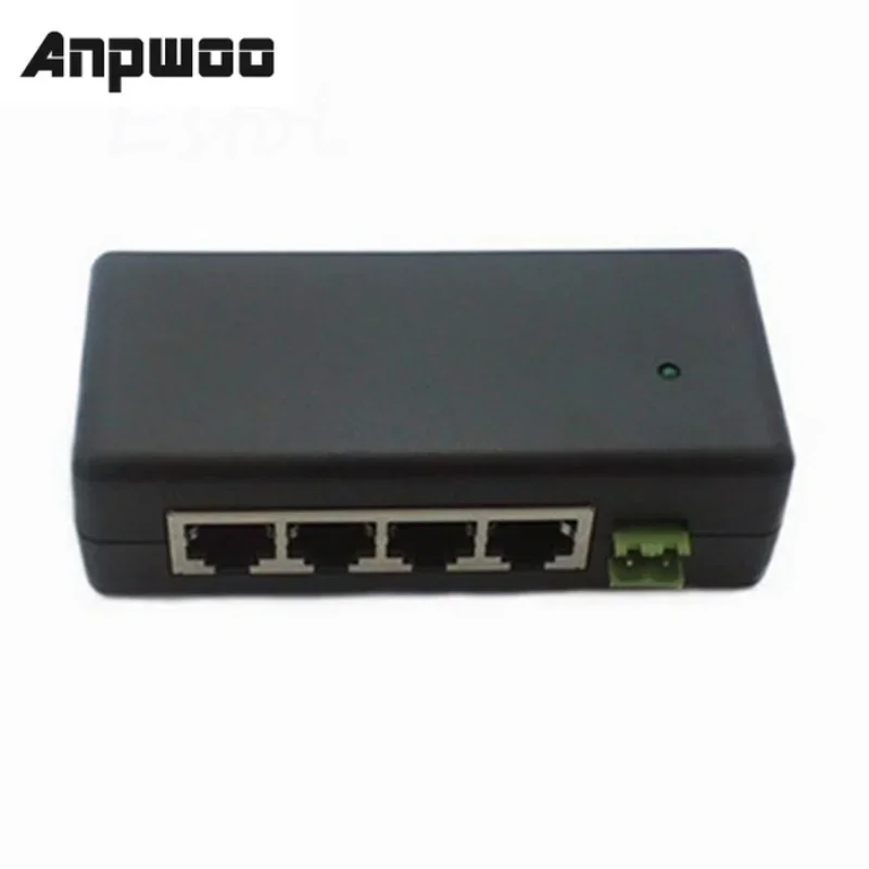 anpwoo injetor modulo passivo power over ethernet dc 948v fonte de alimentacao da camera ip adaptador poe switch poe box portas lan 01