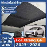 For XPeng G6 2023~2026 Car Panoramic Sunroof Insulation Roof Visor Electrostatic Adsorption Suede Fabric Sun Protection Anti-U