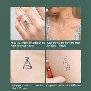 أعلى 12 مبيعات القلب الوشم مع رسالة داخل - No4