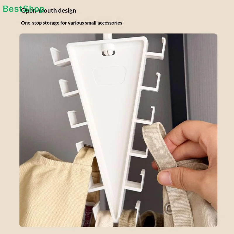 Double Sided 12 Hooks Storage Rack V Shaped Baseball Cap Holder Belt Hat Scarf Organizer Hooks Wardrobe Space Saving Rack