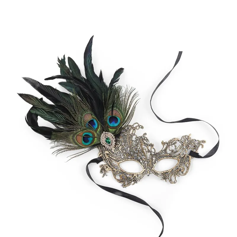 قطعتان من قناع الريش المثير للنساء | قناع كرة تنكرية للهالوين مع دانتيل لامع من حجر الراين قابل للفصل |   زي تنكري للبالغين