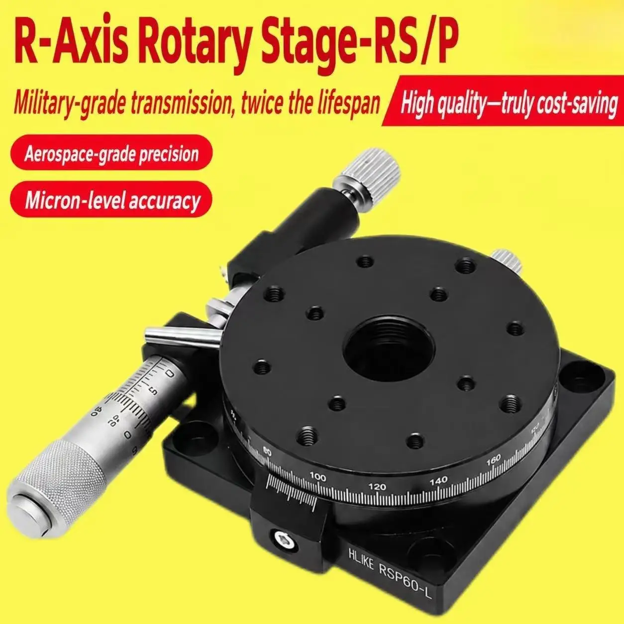 R Axis REG25/40/60 RS/RSP40-200 Manual 360 Degree High Precision Angle Adjustment Platform Optical Rotary Stage Roatar Slide