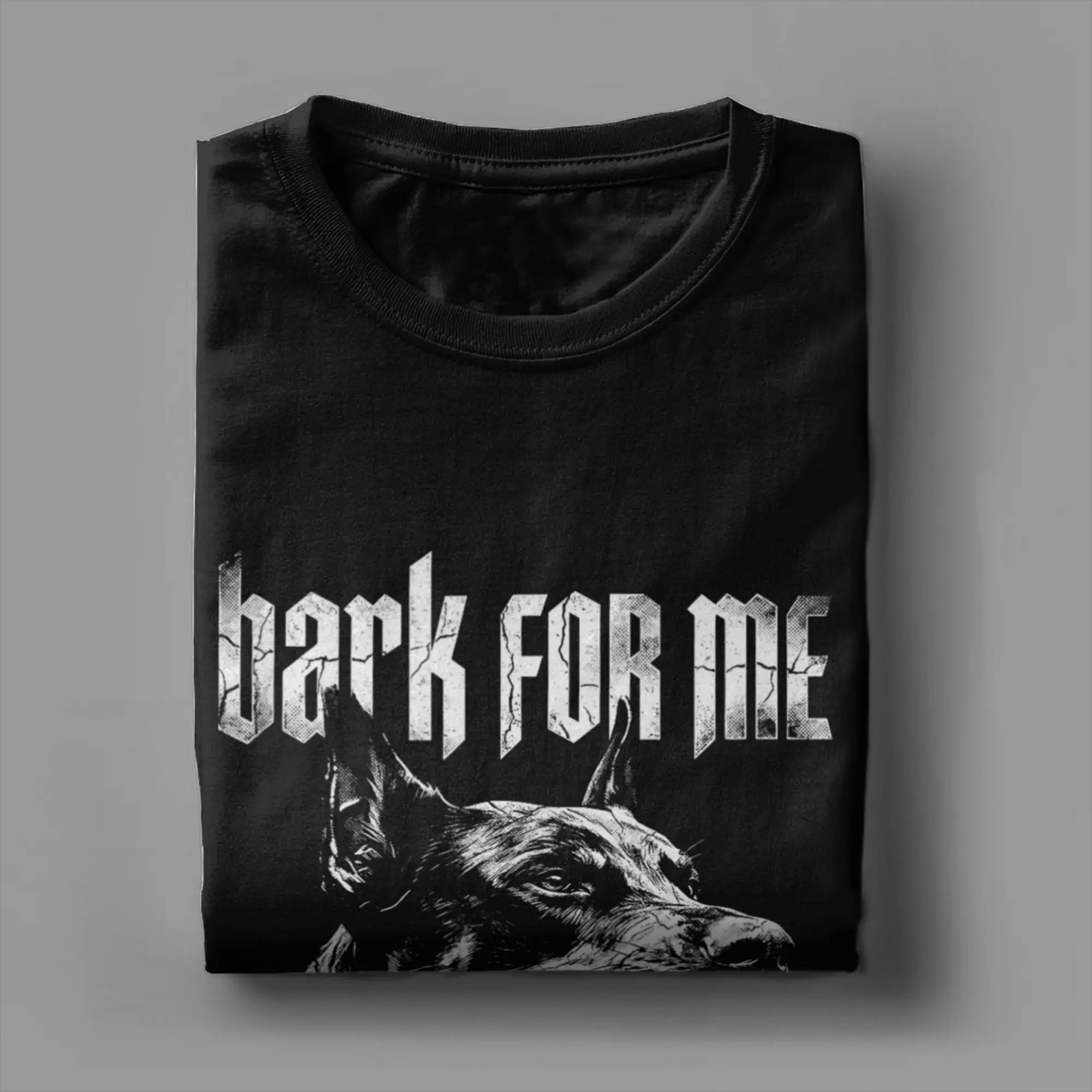 Bark for Me Dog Doberman Grunge T-Shirt Strand Harajuku T-Shirts Herren Baumwolle Bequem 4XL 5XL 6XL Kleidung Vintage T-Shirt – Detail 6