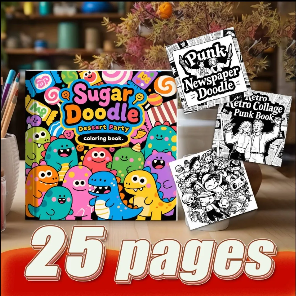 

Cartoon Coloring Book Campus Handicraft Practice Fold Resistant Thick Paper Unique Cartoon Design High Quality Ink Absorption