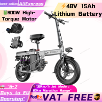 2025 New GS5 EU Electric Bicycle High Range Adult 400W Lithium Battery Electric Bicycle, Speed 35KM/H, Six Shock Absorbers