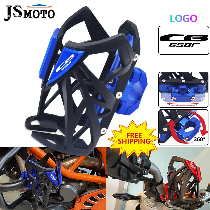 

NEW For cb650r cb650f Motorbike Accessories Beverage Water Bottle Barcket Cage Drink Cup Holder Stand Mount CB650R CB650F