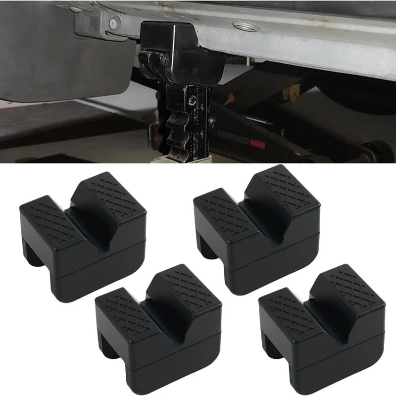 

1/2PCS Floor Jack Pad Rubber Universal Slotted Guard Portable Anti Slip Vehicle Square Accessories Frame Rail Car Repair Adapter