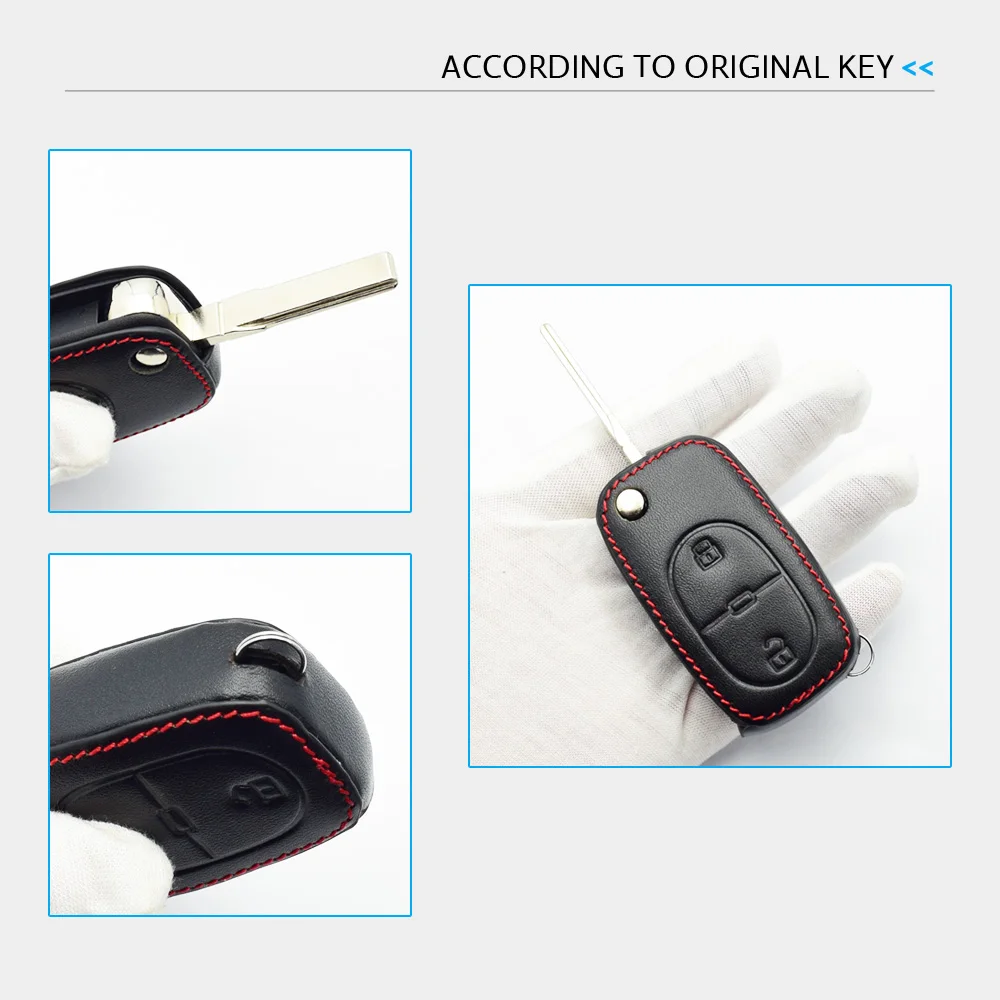 Leather Car Key Cover Folding Remote Control Fobs Shell Protector Case Auto Accessory For Audi A3 A4 A6 1997 1998 1999 2000 2001