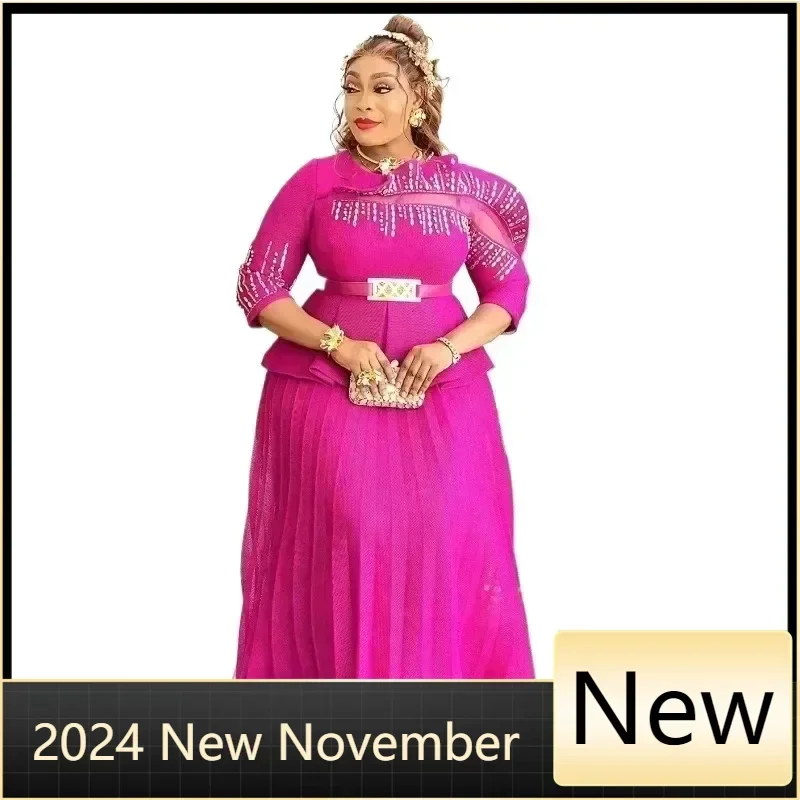 

Customized Africa Clothing Plus Size Elegant African Dresses for Women Christmas Wedding Party Long Dress Dashiki Ankara Outfits