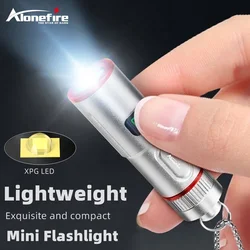 New EDC Mini Flashlight Rechargeable Keychain Flash Light LED Camping Lamp Pocket Portable Torch Hiking Self Defense X73