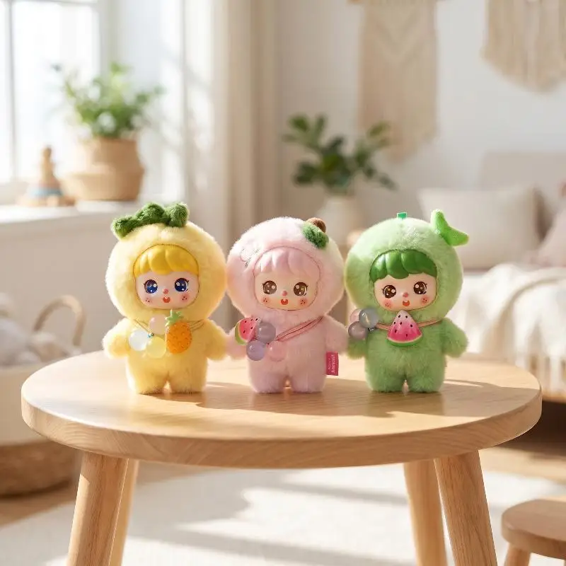 Cute Fruit Plush Doll Keychain 10cm Soft Fluffy Vinyl Toy Pendant for School Bag Home Kids Gift view 2