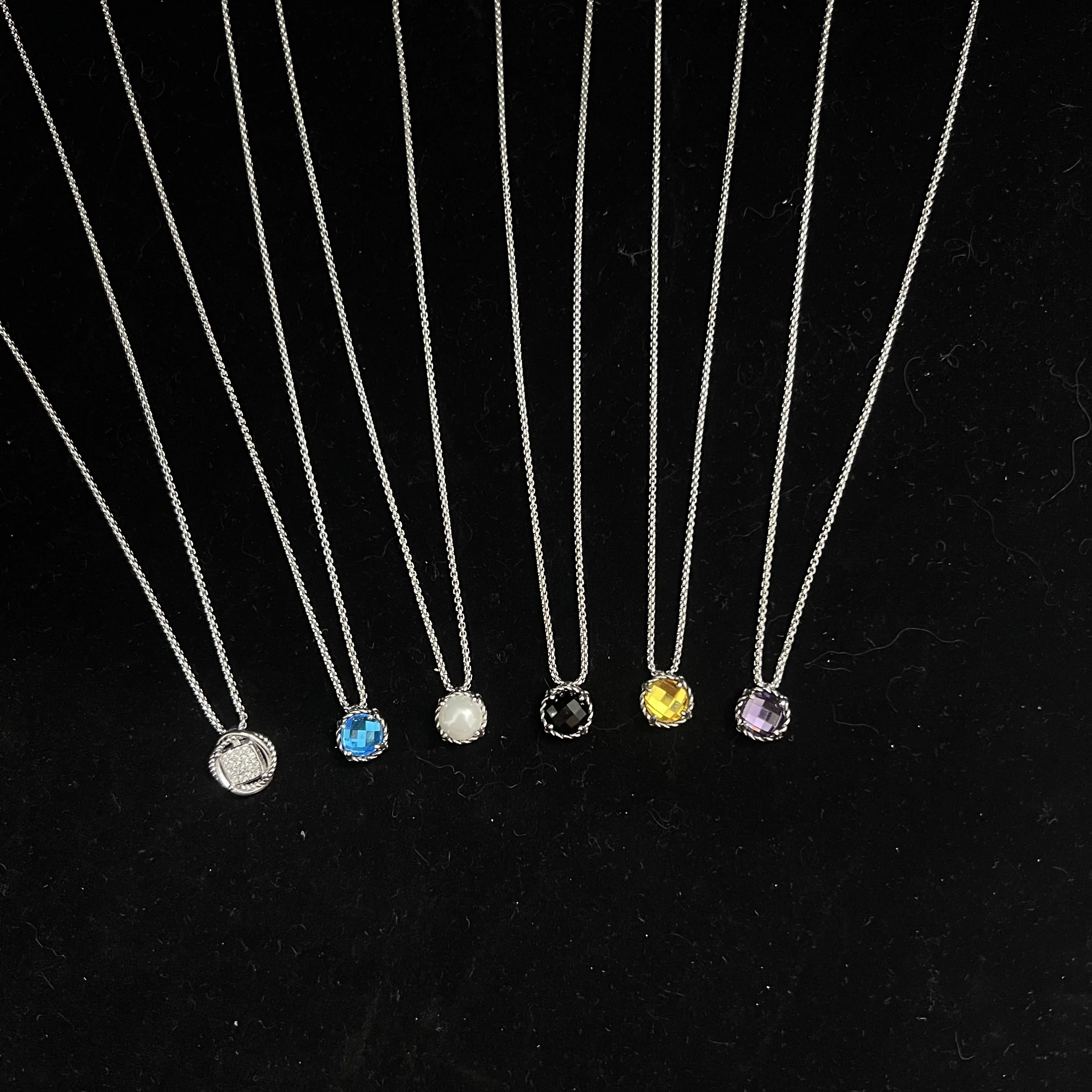 

Ожерелье из стерлингового серебра 925 пробы, новинка 2025 года, 8 мм, с четырьмя зубцами, унисекс, модное, модное, ретро, роскошное ювелирное изделие в подарок