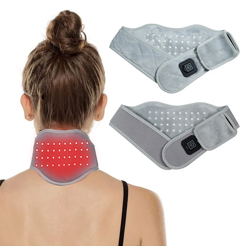 Elektrische Heizung Nahinfrarot-Lichttherapie-Nackenstützgerät – Rotlicht, heiße Kompresse, Schönheit und Physiotherapie, Nackenschutz